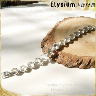 Elysium‧迷霧樂園〈LRC006A〉尼泊爾‧圓形14顆  綠水晶 925銀手工手鍊