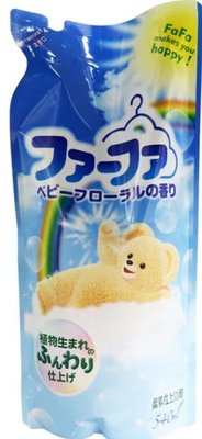 【好厝邊】日本熊寶貝 FaFa 添加植物性配方 濃縮型柔軟精補充包 540ml 嬰兒花香