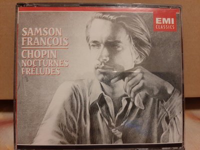 Samson Francois,Chopin-Nocturnes Preludes富蘭梭瓦，蕭邦-夜曲，前奏曲，EMI FRANCE數位重新混音，德國製造，如新
