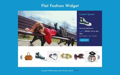 Flat Fashion Widget 響應式網頁模板、HTML5+CSS3、網頁特效  #5331