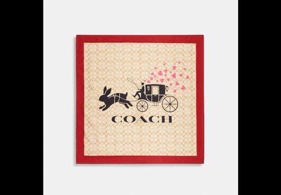 Coach Lunar New Year Signature Rabbit And Carriage Print Sil