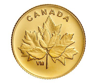 【海寧潮期貨】加拿大2023年加拿大代錶4種楓葉0.5克精制紀念金幣