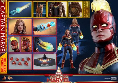 全新 Hot Toy MMS522 1/6 豪華版 Captain Marvel 驚奇隊長