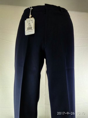 【平價服飾】台灣製造高級羊毛冬季免燙「素面藍色」正統「平面西裝褲」(248-68801-58)(29-40)免費修改