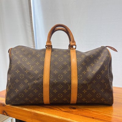 【哈極品】二手品《Louis Vuitton LV字紋 vintage 45公分keepall 手提包/旅行袋/行李包》