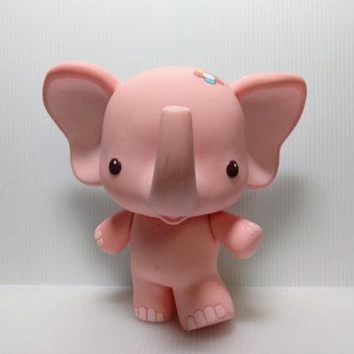 [ 三集 ] 企業公仔 麗嬰房  粉紅色小象   高約:16公分  材質:塑膠  B6