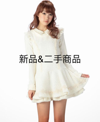 lizlisa小白長袖洋裝日本LIZ日系連身裙連衣裙