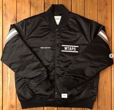 ☆LimeLight☆ 2018AW WTAPS TEAM / JACKET NYLON SATIN 外套黑/深藍