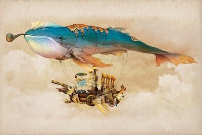 拼圖家-木質拼圖1000片-鯨魚飛船漫遊