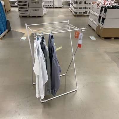 促銷打折 宜家IKEA斯利波落地式晾衣架曬衣架簡易宜家可折疊陽臺臥室