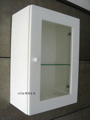--villa時尚生活-- 精緻40cm水晶玻璃防水吊櫃