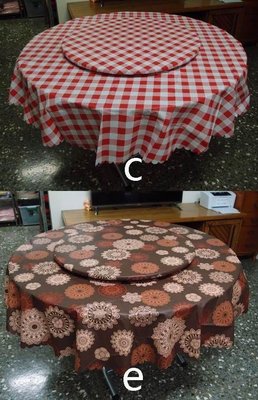 ☆雲雲家飾☆布織布防水圓桌巾〈5.8尺圓+轉盤包巾〉---包巾可訂做