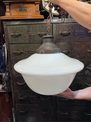 1940s 美國 超大尺寸 45公分 奶油燈 牛奶燈 sold