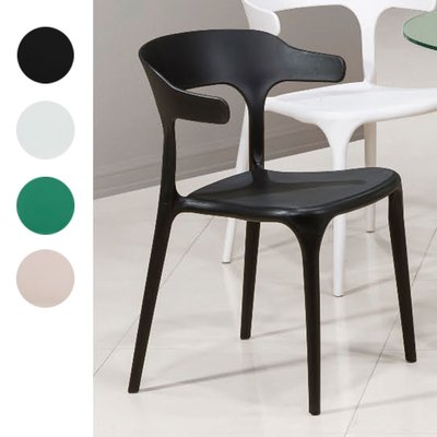 【在地人傢俱】22 便宜購-PP-715型庫倫黑色/白色/綠色/灰色造型休閒椅/餐椅/PP椅~可疊 SH116-2