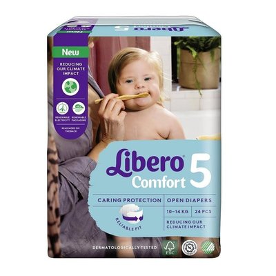 ☘ 板橋統一婦幼百貨 ☘  Libero麗貝樂 黏貼式嬰兒紙尿褲(5號L)(24片）