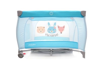 2017最新版vivi baby 嬰兒遊戲床/可可色/藍色
