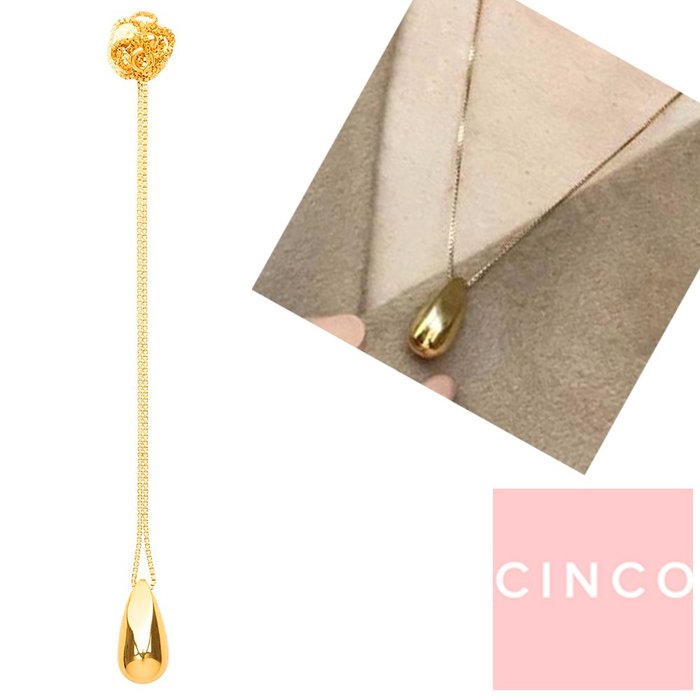 CINCO 葡萄牙精品 Constantin necklace 24K金光芒水滴項鍊 Debora Rosa聯名