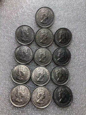 【二手】 香港伊麗莎白伍豪硬幣 1960年–1970年 安全邊 趣味幣1758 錢幣 紙幣 硬幣【經典錢幣】
