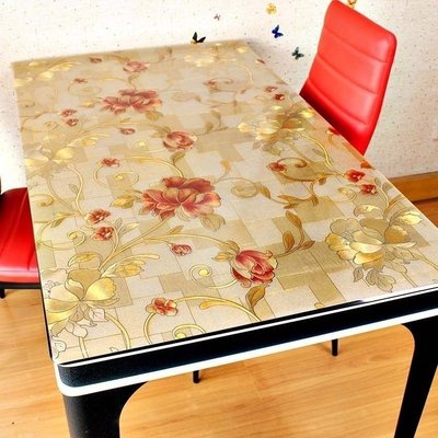 pvc軟玻璃加厚彩色不透明茶幾桌布防水燙水晶板餐桌墊臺布長方形-促銷