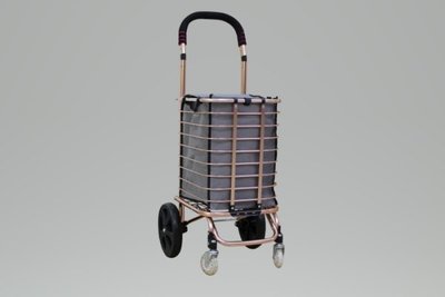 [ 家事達 ]台灣 GTMH- H-001N 鋁製購物籃車(玫瑰金)+購物袋 特價