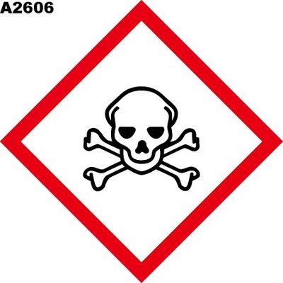 GHS危險物標示貼紙 A2606危害標示貼紙 化學品貼紙 急毒性物質 [飛盟廣告 設計印刷]