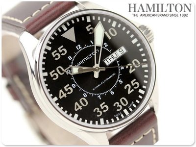 HAMILTON 漢米爾頓 手錶 Khaki Pilot 38mm 飛行員 機械錶 中性錶 H64425535
