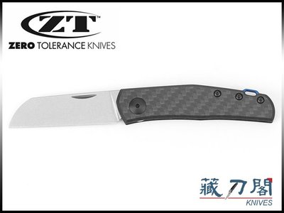 《藏刀閣》ZERO TOLERANCE-(0230)無鎖定20CV鋼碳纖維柄EDC折刀