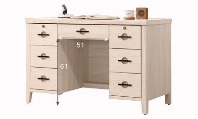 ☆[新荷傢俱] T 401 簡約水洗白/原木色4.2尺書桌 / 質感書桌 / 歐式辦公桌 / 櫃台桌