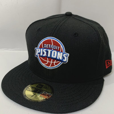 CA-美國職籃【底特律活塞】NBA 2005~17年LOGO隊徽訂製帽-7 1/2 (黑 NEW ERA 非球員帽)