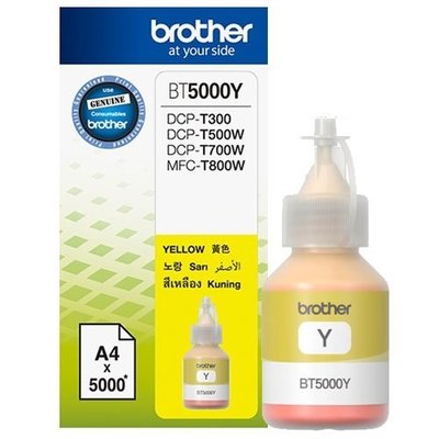 4瓶免運Brother BT5000 Y 黃色 原廠盒裝墨水 適用T300/T500W/T700W/T800