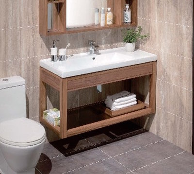 《優亞衛浴精品》CORINS柯林斯方瓷盆柚木實木浴室櫃 SI-T-80