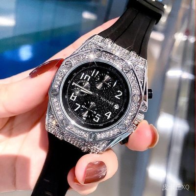 理查德AP皇家橡樹斯坦森男錶非機械手錶鑲鑽大錶盤計時水鑽石英錶 gsBW