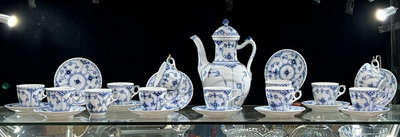 丹麥正版皇家哥本哈根瓷器 杯碟12組/茶壺 茶具一套
