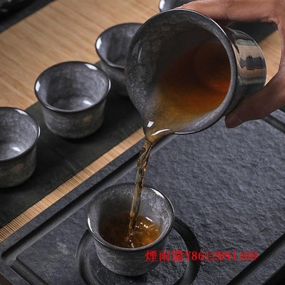 特賣-茶杯冰裂大號公道杯陶瓷家用泡茶海分茶器龍泉公杯單個功夫茶具配件