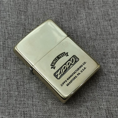 Zippo打火機 二手1992年 純銅蝕刻 經典斜體標志