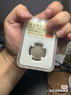 新 云南雙旗銀幣1.44 58分