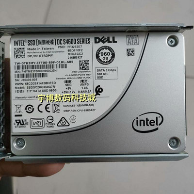 DELL 960G 6Gb SATA SSD 0TR3MY SSDSC2KG960G7R S4600 固態硬碟