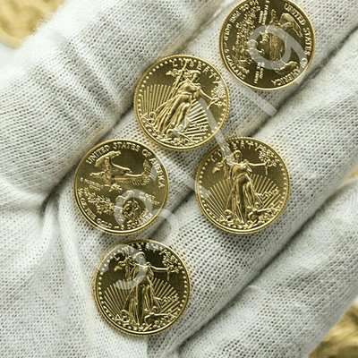美國鷹揚黃金純金金幣1/10盎司~不分年份隨機出貨，黃金，純金，限量金幣，金~美國鷹揚純金金幣1/10盎司(單枚價)