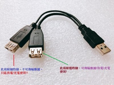 U2-136 USB延長線 USB公對母 USB分接線 USB一分二 USB充電延長線 A公對雙A母 USB雙頭線