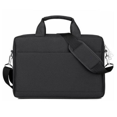 勝德豐   17.3吋 電腦包 公事包 斜背包 書包 手提電腦袋 筆電包  可固定於旅行箱 #SH0023黑色