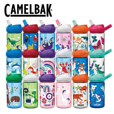 (水瓶+贈防塵蓋/背帶)CAMELBAK 400ml eddy+ 兒童吸管運動水瓶 - 角落生物 限量新上市满599免運