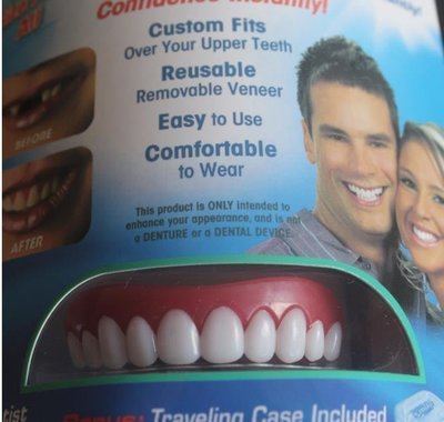 美國仿真牙套微笑牙貼 美白牙貼 instant smile comfort fit flex 仿真牙齒牙套假牙、yuanyuan