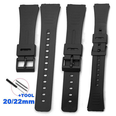 20 毫米 22 毫米橡膠錶帶卡西歐 G-shock 錶帶塑料替換錶帶男士手錶防水手鍊女士腕帶手錶配件