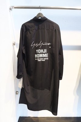 完售Yohji Yamamoto pour homme 山本耀司條紋staff coat staff shirt2018