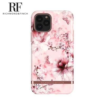 R&F 瑞典手機殼 玫瑰金線框 - 粉色大理石紋櫻花 iPhone 11 Pro Max
