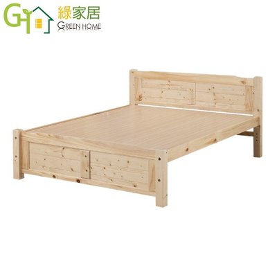 【綠家居】加杜納 現代5尺雙人實木床台組合
