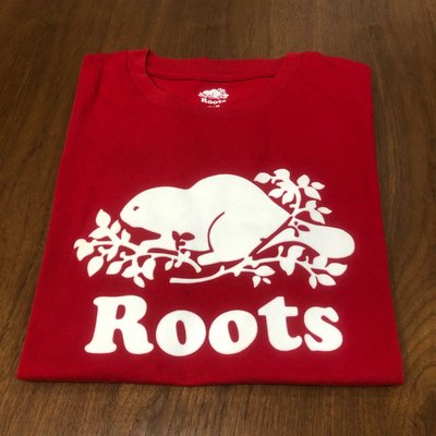 ❤️專櫃親自帶回❤️ Roots 溫哥華 加拿大 紅色 紅 短T 短袖 上衣 (可面交)