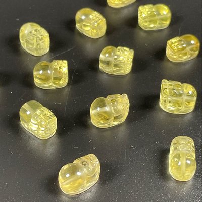 A好貨- 天然 黃水晶 通孔 貔貅 天然檸檬黃色 DIY手工藝配件 手作材料 黃水晶可帶來偏財運 現貨 實拍