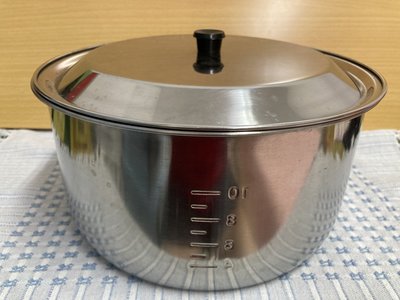 不鏽鋼 電鍋 內鍋 含不鏽鋼內鍋蓋 10人份 直徑約24cm