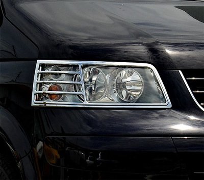 圓夢工廠 VW 福斯 Transporter T5 2003~2009 改裝 鍍鉻銀 車燈框 飾貼 前燈框 頭燈框